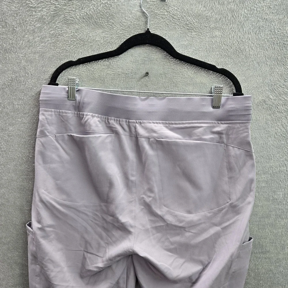 Mandala Women Scrub Pants P-L Lavender Nylon Viscose Cargo Jogger Edua-Tek